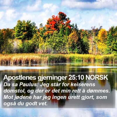 Apostlenes gjerninger 25:10 NORSK Bible Verse Image