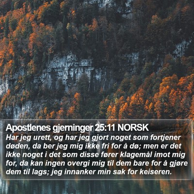 Apostlenes gjerninger 25:11 NORSK Bible Verse Image