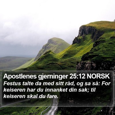 Apostlenes gjerninger 25:12 NORSK Bible Verse Image