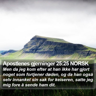 Apostlenes gjerninger 25:25 NORSK Bible Verse Image
