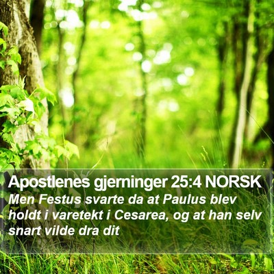 Apostlenes gjerninger 25:4 NORSK Bible Verse Image
