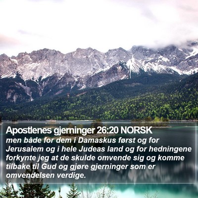 Apostlenes gjerninger 26:20 NORSK Bible Verse Image