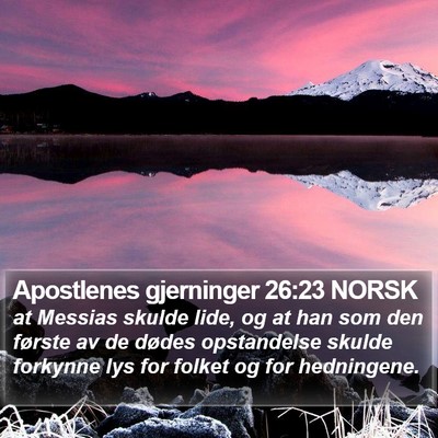 Apostlenes gjerninger 26:23 NORSK Bible Verse Image