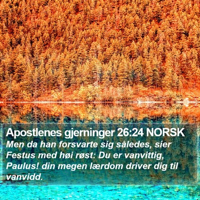 Apostlenes gjerninger 26:24 NORSK Bible Verse Image