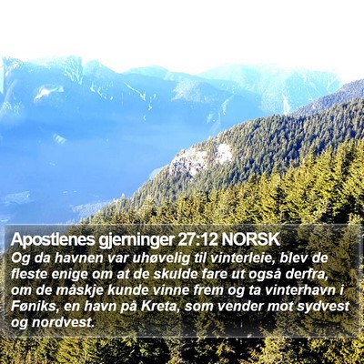 Apostlenes gjerninger 27:12 NORSK Bible Verse Image