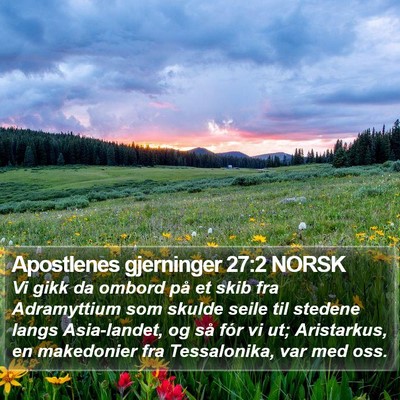 Apostlenes gjerninger 27:2 NORSK Bible Verse Image