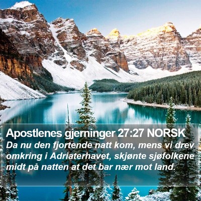 Apostlenes gjerninger 27:27 NORSK Bible Verse Image