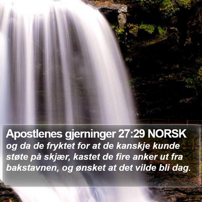 Apostlenes gjerninger 27:29 NORSK Bible Verse Image