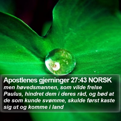 Apostlenes gjerninger 27:43 NORSK Bible Verse Image
