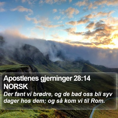 Apostlenes gjerninger 28:14 NORSK Bible Verse Image