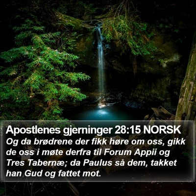 Apostlenes gjerninger 28:15 NORSK Bible Verse Image