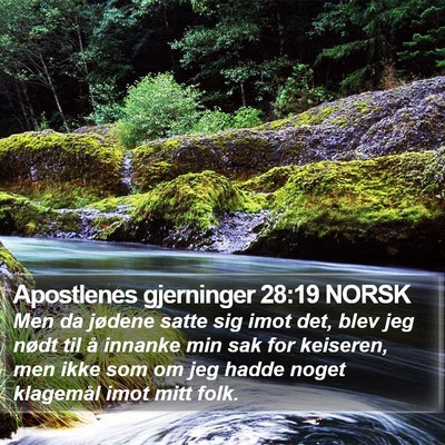Apostlenes gjerninger 28:19 NORSK Bible Verse Image