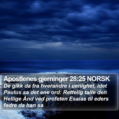 Apostlenes gjerninger 28:25 NORSK Bible Verse Image