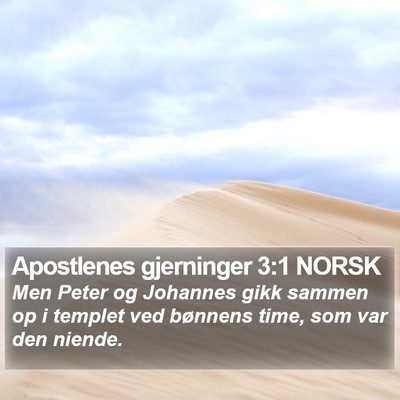 Apostlenes gjerninger 3:1 NORSK Bible Verse Image
