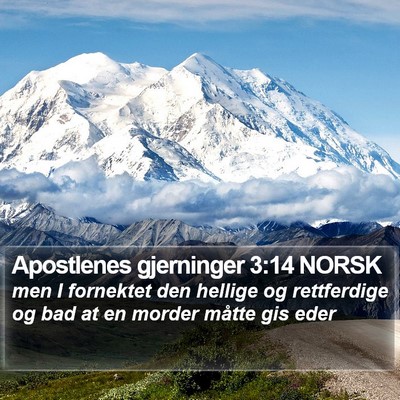 Apostlenes gjerninger 3:14 NORSK Bible Verse Image