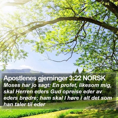 Apostlenes gjerninger 3:22 NORSK Bible Verse Image