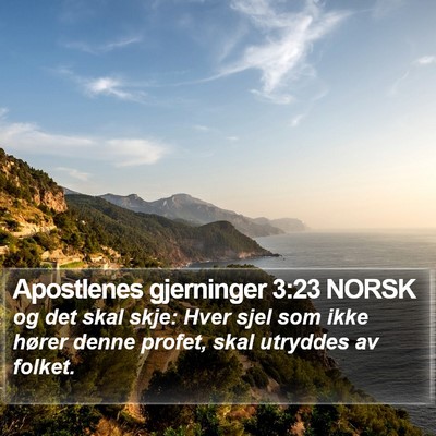 Apostlenes gjerninger 3:23 NORSK Bible Verse Image