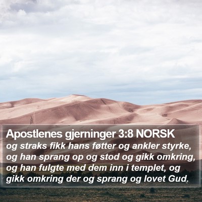 Apostlenes gjerninger 3:8 NORSK Bible Verse Image