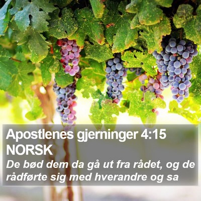 Apostlenes gjerninger 4:15 NORSK Bible Verse Image