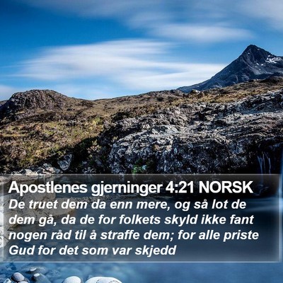 Apostlenes gjerninger 4:21 NORSK Bible Verse Image