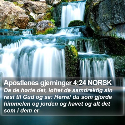 Apostlenes gjerninger 4:24 NORSK Bible Verse Image