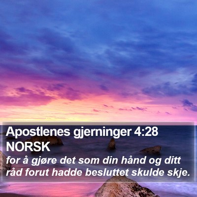 Apostlenes gjerninger 4:28 NORSK Bible Verse Image
