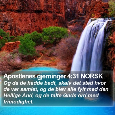 Apostlenes gjerninger 4:31 NORSK Bible Verse Image