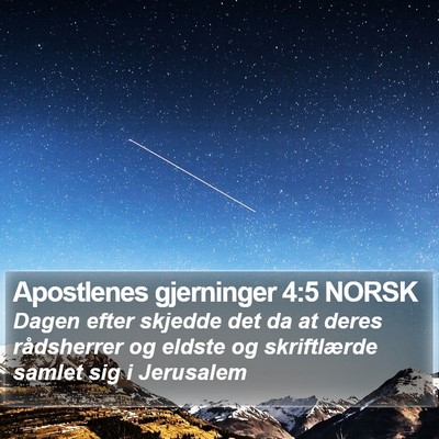 Apostlenes gjerninger 4:5 NORSK Bible Verse Image