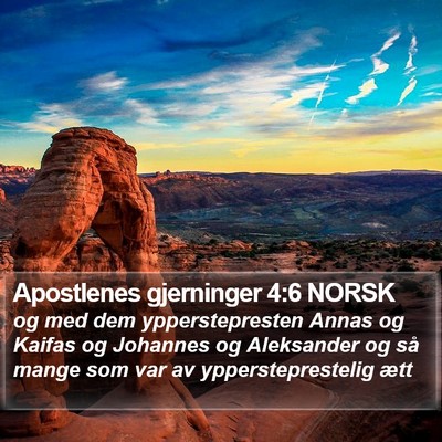 Apostlenes gjerninger 4:6 NORSK Bible Verse Image