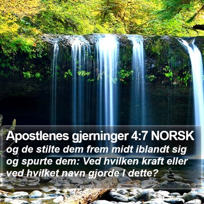 Apostlenes gjerninger 4:7 NORSK Bible Verse Image