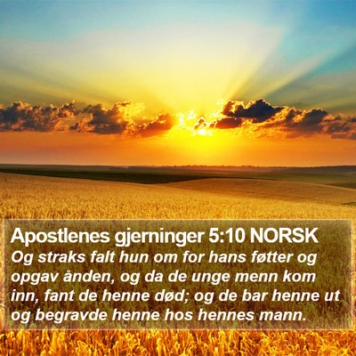 Apostlenes gjerninger 5:10 NORSK Bible Verse Image
