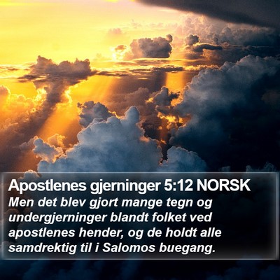 Apostlenes gjerninger 5:12 NORSK Bible Verse Image