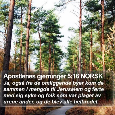 Apostlenes gjerninger 5:16 NORSK Bible Verse Image