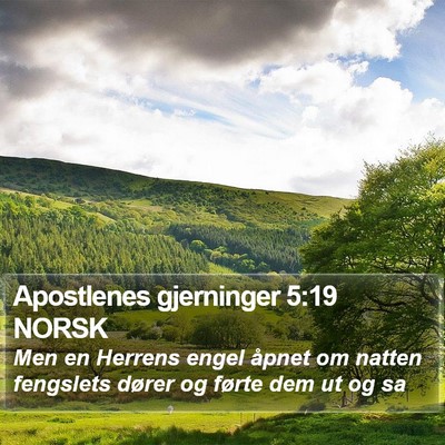 Apostlenes gjerninger 5:19 NORSK Bible Verse Image
