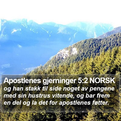 Apostlenes gjerninger 5:2 NORSK Bible Verse Image