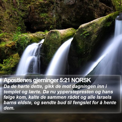 Apostlenes gjerninger 5:21 NORSK Bible Verse Image