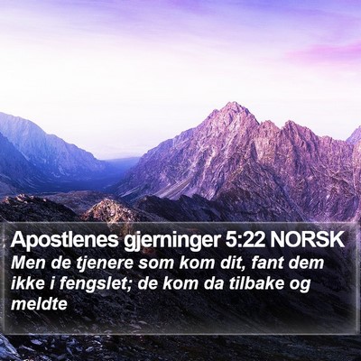 Apostlenes gjerninger 5:22 NORSK Bible Verse Image