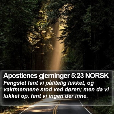Apostlenes gjerninger 5:23 NORSK Bible Verse Image