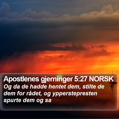 Apostlenes gjerninger 5:27 NORSK Bible Verse Image