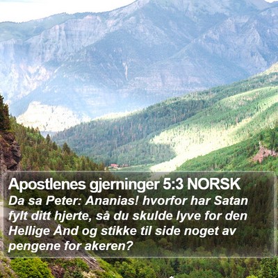 Apostlenes gjerninger 5:3 NORSK Bible Verse Image