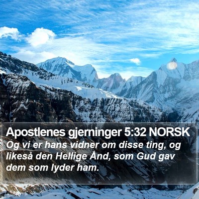 Apostlenes gjerninger 5:32 NORSK Bible Verse Image