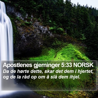 Apostlenes gjerninger 5:33 NORSK Bible Verse Image