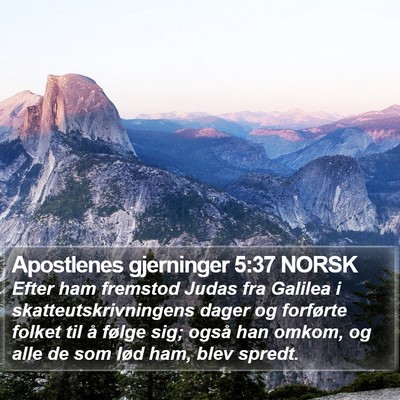 Apostlenes gjerninger 5:37 NORSK Bible Verse Image