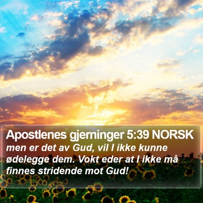 Apostlenes gjerninger 5:39 NORSK Bible Verse Image
