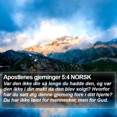 Apostlenes gjerninger 5:4 NORSK Bible Verse Image