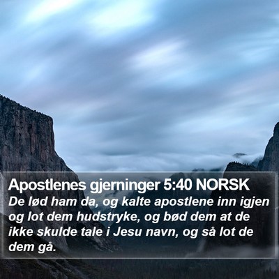 Apostlenes gjerninger 5:40 NORSK Bible Verse Image