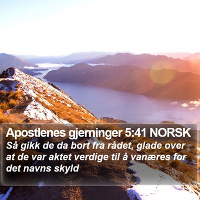Apostlenes gjerninger 5:41 NORSK Bible Verse Image