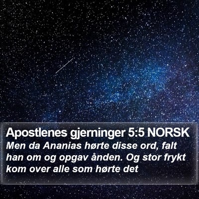 Apostlenes gjerninger 5:5 NORSK Bible Verse Image