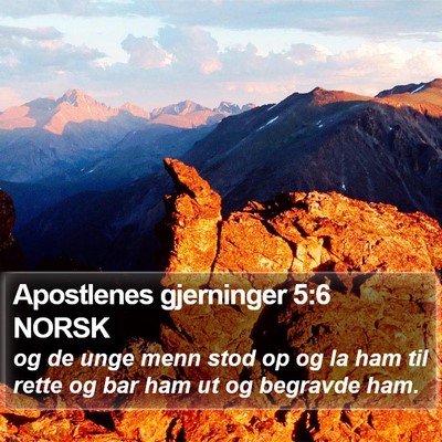 Apostlenes gjerninger 5:6 NORSK Bible Verse Image