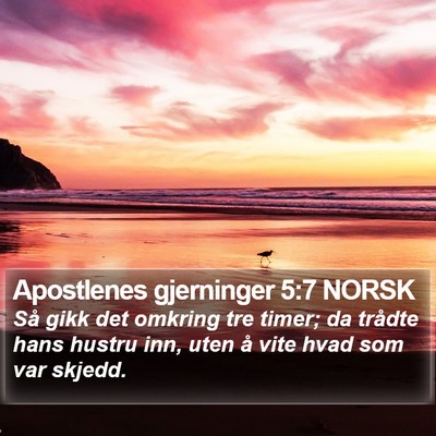 Apostlenes gjerninger 5:7 NORSK Bible Verse Image